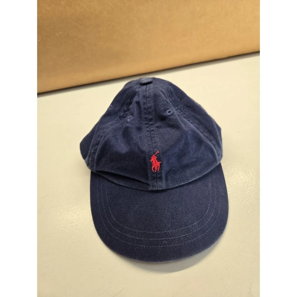 Polo Ralph Lauren Kids Toddler Hat Red Blue Pony Baseball Cap One Size Elastic